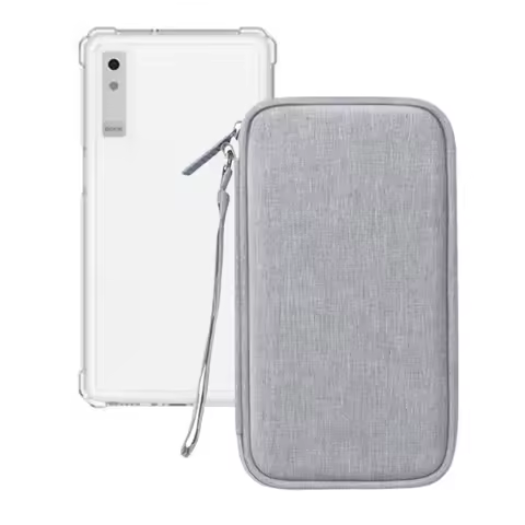2-IN-1 For Onyx Boox Palma 2 Pro 6.13" eReader Clear TPU Shockproof Back Cover Case + Portable Stora