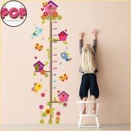 POP Kids Height Measurement Growth Chart Wall Stickers, Cartoon Animals Height Measure Decals For Ki