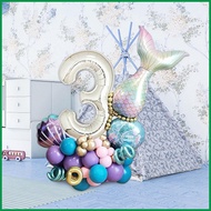 Mermaid Birthday Party Supplies 55 Pieces Birthday Balloons for Mermaid Birthday Party Decoration Re