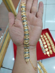 Perhiasan gelang tangan wanita lapis emas916 pehiasan aksesoris malaysia. gelang daun ketup pulut da