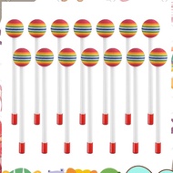 14 Pcs Lollipop Drum Mallet Sticks Round Rainbow Hammer Percussion Sticks Plastic Drumsticks for Kid