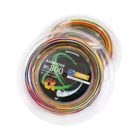 Alpha Badminton String Rainbow String 200m Reels 0.7mm High Pounds Elasticity Machine Badminton Stri