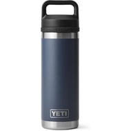 YETI Rambler 18 oz Bottle, Vacuum Insulated, Stainless Steel with Chug Cap, Navy
