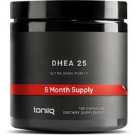 Toniiq Ultra High Strength DHEA 25mg Supplement for Men - 99%+ Highly Purified and Bioavailable Micr
