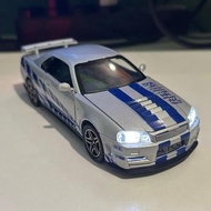 Nissan Skyline GTR R34 Collectible Miniature Model Model Miniatur Koleksi Nissan Skyline GTR R34