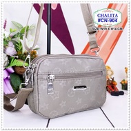 chalita Size 8 Inches Cb904 Checkered Pattern Cn904 Louis 5 Zipper Pockets