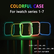 iWatch Case PC Skeleton Luminous Case for iwatch Series 7 6 SE 5 4 3 2 Shockproof Case 38mm 40mm 42mm 44mm 41mm 45mm Protective