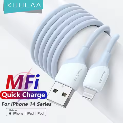 KUULAA MFi USB Cable For iPhone 14 13 12 11 Pro Max X XS XR 8 7 6 Plus iPhone charger Fast Charging
