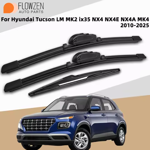 3PCS Front Rear Wiper Blades Fit For Hyundai Tucson LM MK2 ix35 NX4 NX4E NX4A MK4 2010-2025 Car Prem