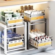 【Ready Stock】Sink Racker sink organizer Kitchen Shelf Storage Spice Organizer Kitchen Cabinet Drawer Home Organizer