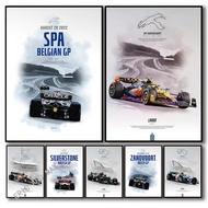 Canvas Painting Formula 1 Grand Prix Racing Track Circuit Poster Aesthetic F1 Racer Motorsport