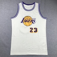 Embroidered Jersey Lakers23James Mesh Cream White Basketball Jersey LAKERS JAMES JERSEY