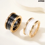 [Pull Down Details Picture] B.zero1 Four-Ring Ring Classic Must-Have Ceramic Ring.Wide & Black White