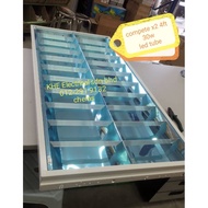 2X4 LED Top Mirror Reflector fitting C/W  LED Tube X 2 / Ceiling Down Light/Office Recessed Light Fi