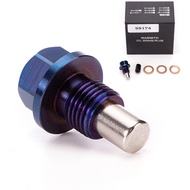 Titanium alloy Engine Oil Drain Plug with Neodymium Magnet, Copper Crush Washer