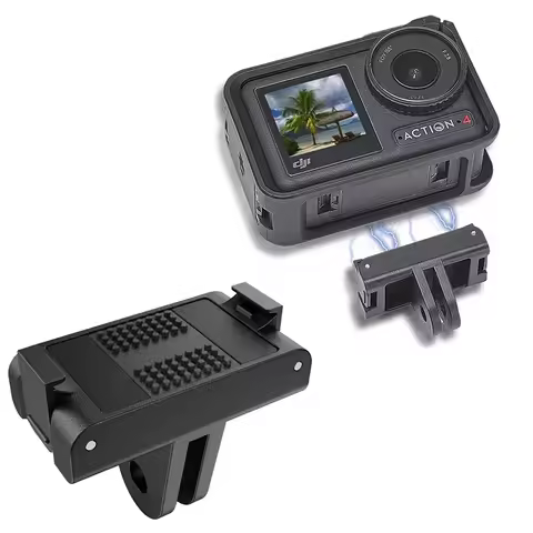 Magnetic Two Claw Adapter for DJI Osmo Action 6 1/4" Thread Universal Port Camera Mount Accessories