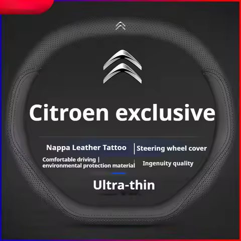 Nappa Car Steering Wheel Cover for Citroen C4X C5X C5 Aircross e-Berlingo C4 Cactus 2021 2022 2023 2