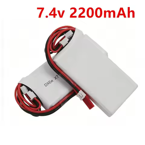 7.4V 2200mAh Lipo Battery for FrSky Taranis Q X7 2.4G Transmitter Spektrum DX8 DX6e DX6 Rc Spare Par