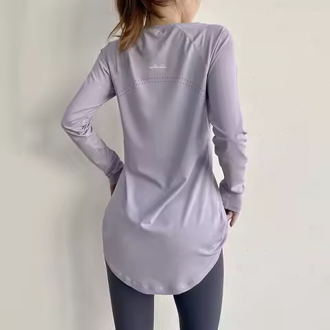 Long Sleeve Yoga Clothes Women 2024 Sportswear Woman Gym Running Blouses Shirts Sports Tops Fitness