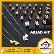 Murmure.id | [part 1] KOREAN CHAIN CHOKER NECKLACE WITH ALPHABET LETTER AZ PENDANT JW012
