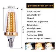 AC85-265V E27 E14 Đèn LED dạng bắp Đèn 18W 20W 24W 3000K 4000K 6000K 3 Màu Mặt Dây Chuyền Tường Phòn