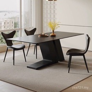 Dining Table Chair Restaurant Rectangular Slate Small Apartment Modern Simple Dining Table Island Ta