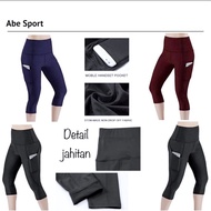 High Waist 7/8 Sport Leggings (High) Yoga Gym Aerobic Pants 7/8 Pocket Pants Kiri and Right