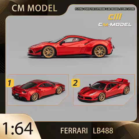 CM Model 1:64 Ferrari LB488 Wide Body LBWK Sports Car Simulation Alloy Premium Diecast Vehicle Model