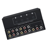 Alilin Universal AV Audios Video Switcher 4 in 1 Out AV Switcher Instantly Switching