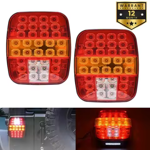 2x 12V 24V 39 LED Rear Brake Stop Turn Tail Light License Plate Lamp Truck Trailer Lorry Van For For