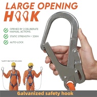 Large Opening Hook Safety Harness Climbing Scaffold Hook Auto Lock Fall Arrest Protection