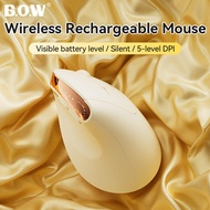 BOW MD190L MAX/MW190L MAX Wireless Ergonomic Mouse 2.4G/Dual-Mode Silent Portable Rechargable Mouse