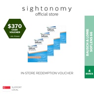 [sightonomy]  $370 Voucher For 4 Boxes of Bausch and Lomb SofLens 66 For Astigmatism Monthly Disposable Contact Lenses
