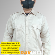 Murah Seragam Baju Biru Navy Dongker Pangkat Kemeja Panjang Trans Net TV PDH PDL Lengan Tangan Panja