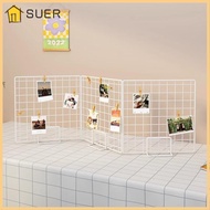 SUER Storage Rack, with Base Grid Display Rack, Modern Grid Frame Metal Desktop Stand For Grid Panel