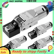 4PCS RJ45 Cat8 Connector Shielded Toolless Network Connector for Rigid LAN Cable Ethernet LAN Connec