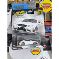 HOTWHEELS Hot Wheels Mercedes Benz CLK AMG black series white car power trip