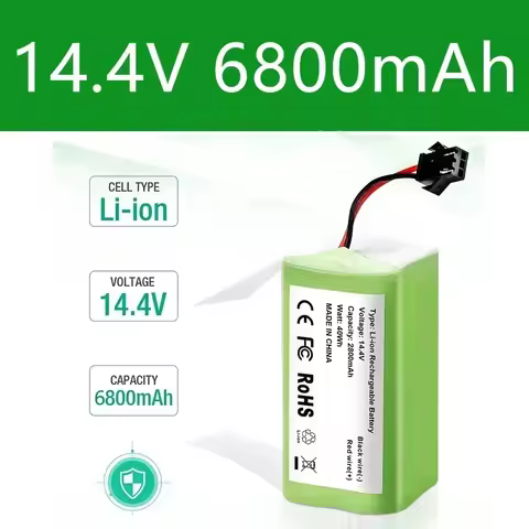 14.4V 6800mAh Li-ion Battery for for Conga 990 1090 Tesvor X500 Ecovacs Deebot N79 N79S DN622 Eufy R