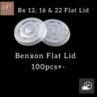 [Ready Stock] Benxon Disposable Cup Flat Lid for 12oz,16oz,22oz/Tudung/Penutup Cup Plastic Benxon .