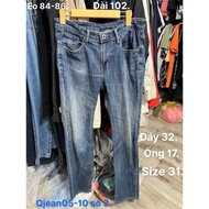 Men's jeans waist 84-86cm, length 102cm.