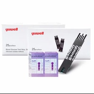 Yuwell Glucose Test Strip 50pcs + FOC Lancets | Blood Sugar Monitor Strip | KKM Approved
