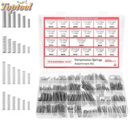 TOPTOOL 300PCS/box Compression Spring Assortment Kit, Tension Spring DIY Tools Small Springs, Hardwa
