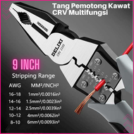 COD DELIXI Tang Pemotong Kawat CRV Multifungsi Wire Cutter 9 inch / alat potong pemotong buat kawat