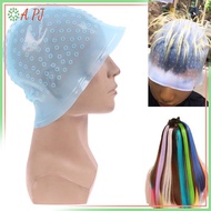 [APJ] Silicone Hair Styling Coloring Cap + Hook Needle Color Dye Highlighting Dye Cap [NEW]