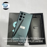 Samsung Galaxy S22 Ultra 5G 12/256 256gb bekas second resmi garansi on