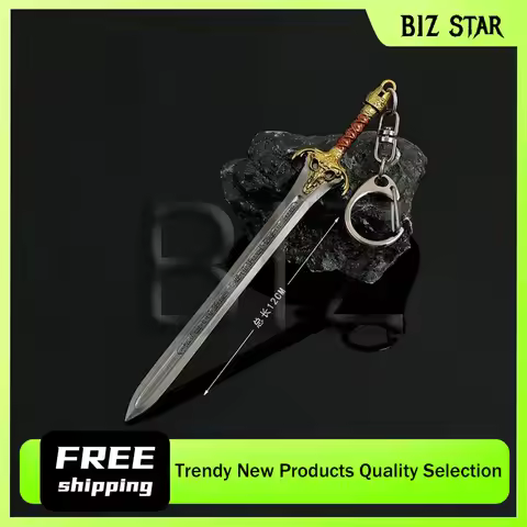 12cm/4.72in Conan The Barbarian Movie Peripheral Weapons Model King's Swords Metal Crafts Keychain P