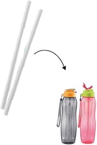 Tupperware Slim Eco Water Bottle with Straw 1.0L (Eco Straw 1.0L - 2pcs)