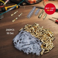 Motorcycle Connector Bullet Terminals with Insulating Cover 50 Set/200 PCS 3.9mm Crimp Type