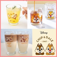 ⭐New)DAISO KOREA X Disney Chip&Dale(Chip and Dale)(Chip n Dale)Glass Cup Cups Mugs & Glasses/PVC Coa