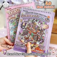 6.0 Micro Scene Sticker Book 45pcs 3D Miniature House Diorama DIY for Scrapbooking Journal Craft Dec